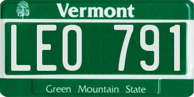 VT license plate LEO791