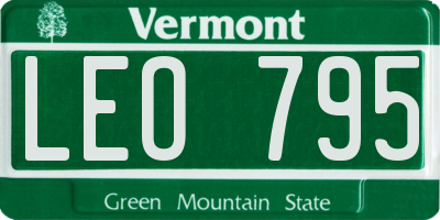 VT license plate LEO795