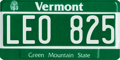 VT license plate LEO825