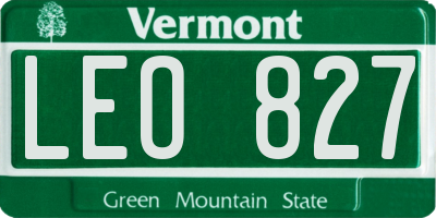 VT license plate LEO827