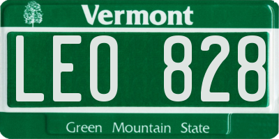 VT license plate LEO828