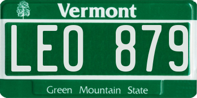 VT license plate LEO879