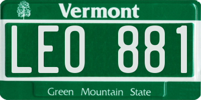 VT license plate LEO881