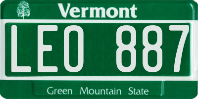 VT license plate LEO887