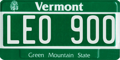 VT license plate LEO900
