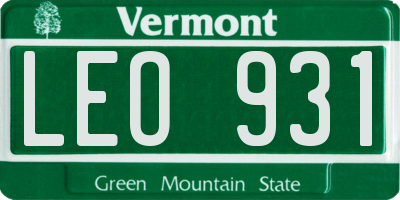 VT license plate LEO931