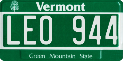 VT license plate LEO944
