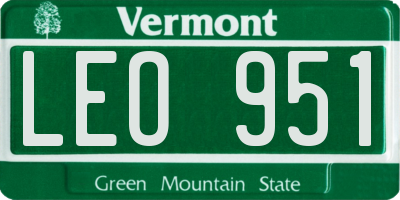 VT license plate LEO951
