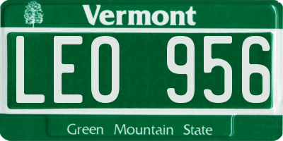 VT license plate LEO956