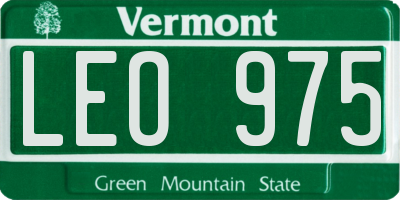 VT license plate LEO975