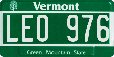 VT license plate LEO976