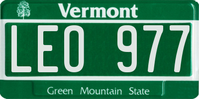 VT license plate LEO977