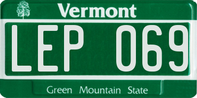 VT license plate LEP069