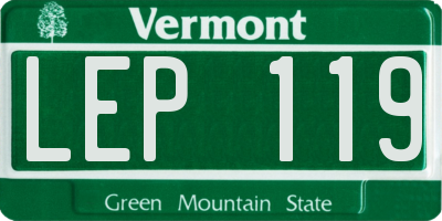 VT license plate LEP119