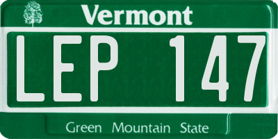 VT license plate LEP147