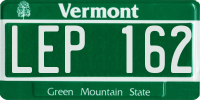 VT license plate LEP162