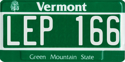 VT license plate LEP166