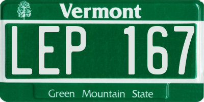 VT license plate LEP167