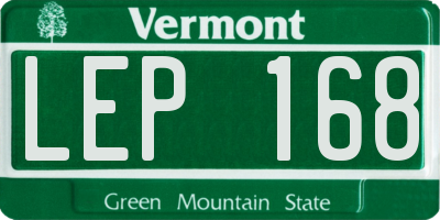 VT license plate LEP168
