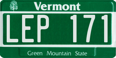 VT license plate LEP171