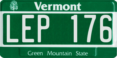 VT license plate LEP176