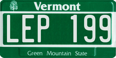 VT license plate LEP199