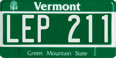 VT license plate LEP211