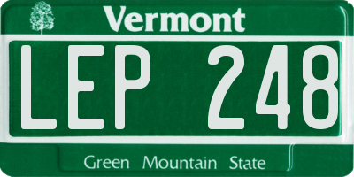 VT license plate LEP248