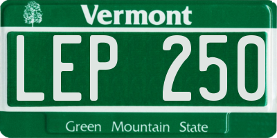 VT license plate LEP250