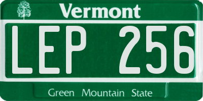VT license plate LEP256