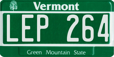 VT license plate LEP264