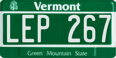 VT license plate LEP267