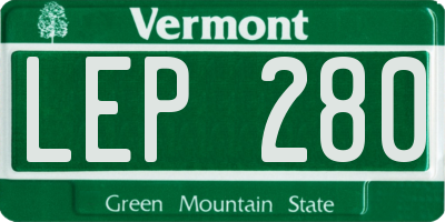 VT license plate LEP280
