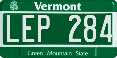 VT license plate LEP284