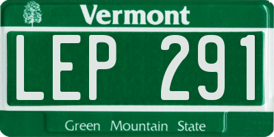 VT license plate LEP291