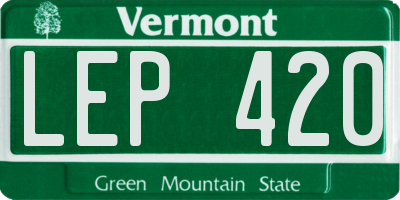 VT license plate LEP420