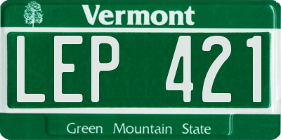 VT license plate LEP421