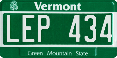 VT license plate LEP434
