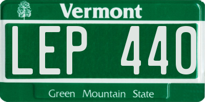 VT license plate LEP440