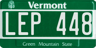 VT license plate LEP448
