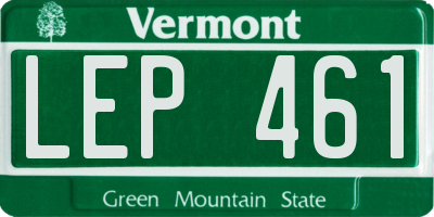 VT license plate LEP461
