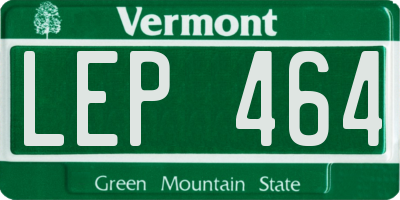 VT license plate LEP464