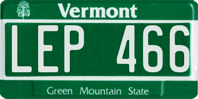 VT license plate LEP466