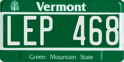 VT license plate LEP468