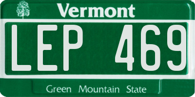 VT license plate LEP469