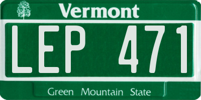 VT license plate LEP471