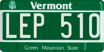 VT license plate LEP510