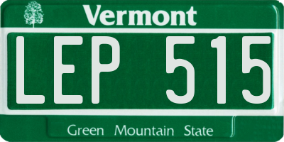 VT license plate LEP515