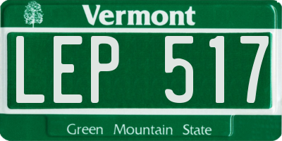 VT license plate LEP517