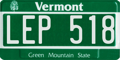 VT license plate LEP518